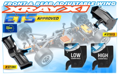 X1 COMPOSITE FRONT WING - BLACK - ETS APPROVED - RC Hobby Product