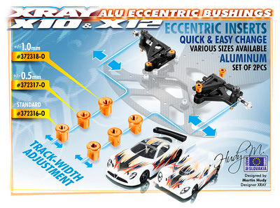 ALU ECCENTRIC BUSHING 0.5MM - ORANGE (2) - RC Hobby Product