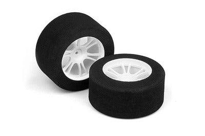 M18MT FRONT FOAM TIRE MOUNTED (42/47DEG) - PURPLE/ORANGE (2) - RC Hobby Product