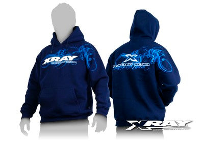 XRAY SWEATER HOODED - BLUE (XL) - RC Hobby Product