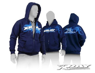 XRAY SWEATER HOODED WITH ZIPPER - BLUE (S) - RC Hobby Product