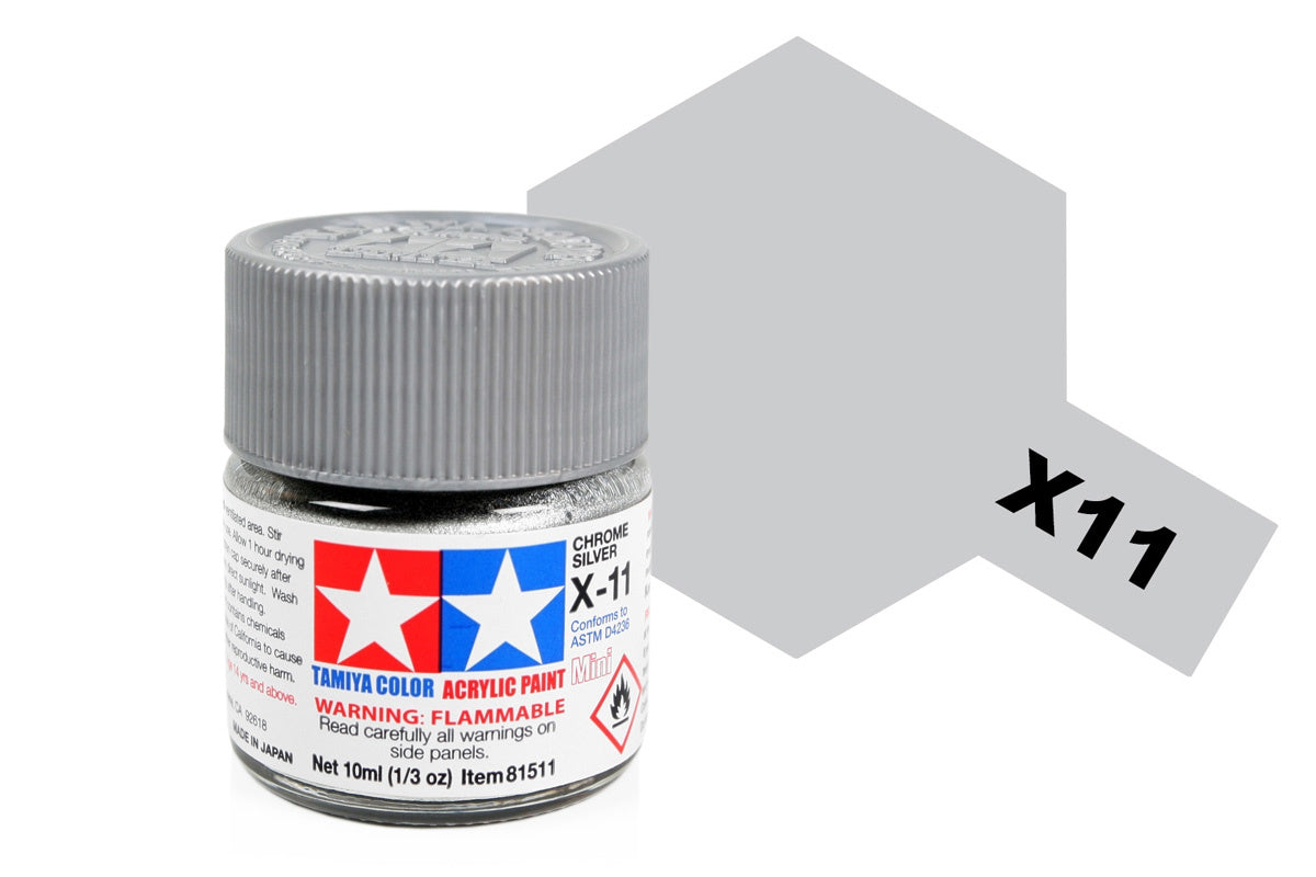 Acrylic Mini X-11 Chrome Silver