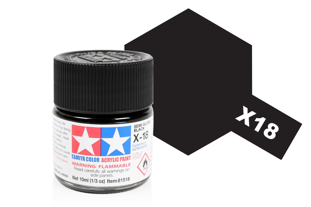 Acrylic Mini X-18 Semi Gloss Black