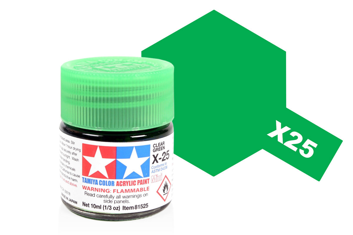 Acrylic Mini X-25 Clear Green