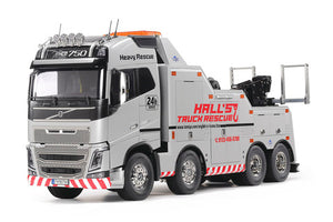 Volvo FH16 Globetrotter 750 8x4 Tow Truck with Silver Pre-Painted Body Components
