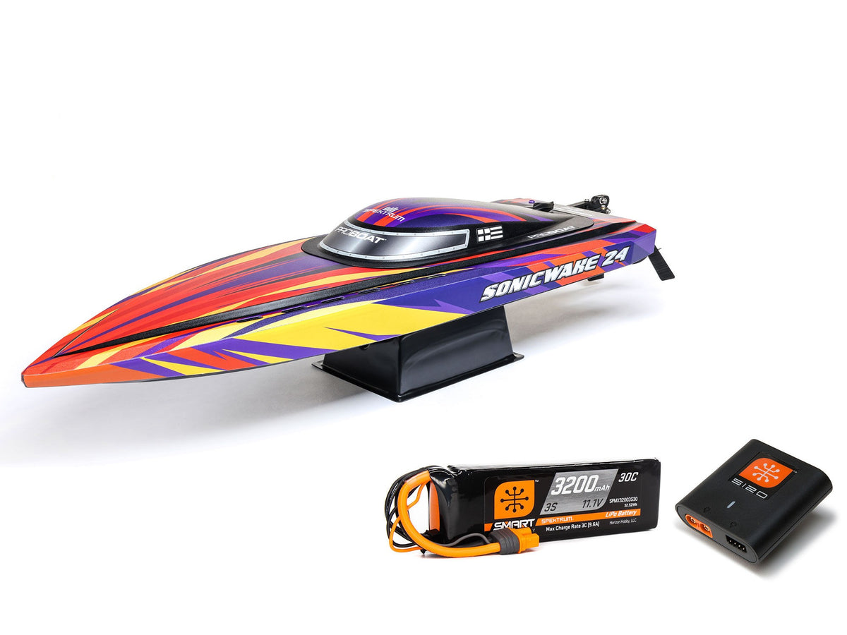 Sonicwake 24" Self-Righting Brushless Deep-V RTR, Red