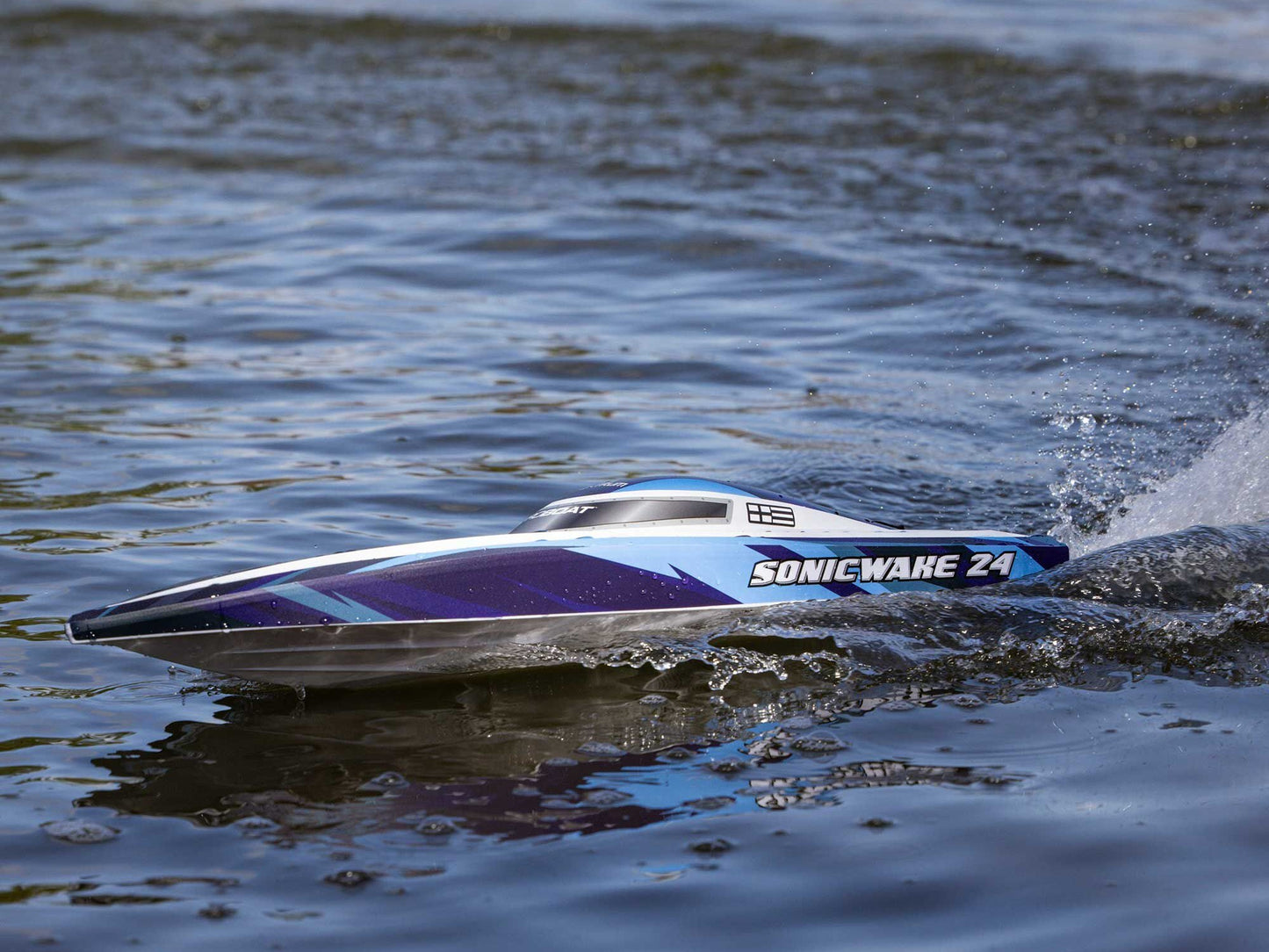 Sonicwake 24" Self-Righting Brushless Deep-V RTR, Blue