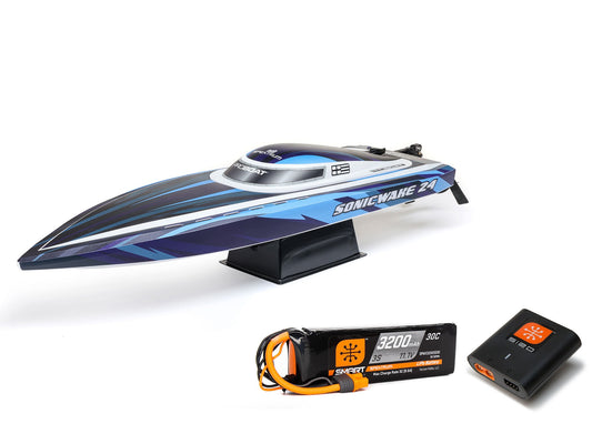 Sonicwake 24" Self-Righting Brushless Deep-V RTR, Blue