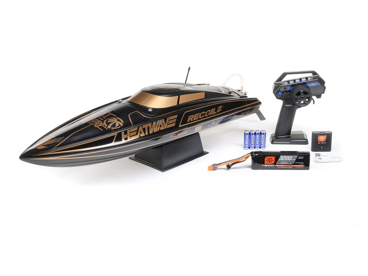 Recoil 2 V2 26" Self-Righting Brushless Deep-V RTR, Heat Wav
