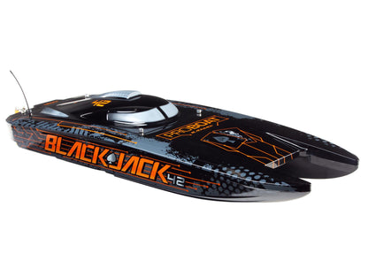Blackjack 42" 8S Brushless Catamaran RTR: Black/Orange