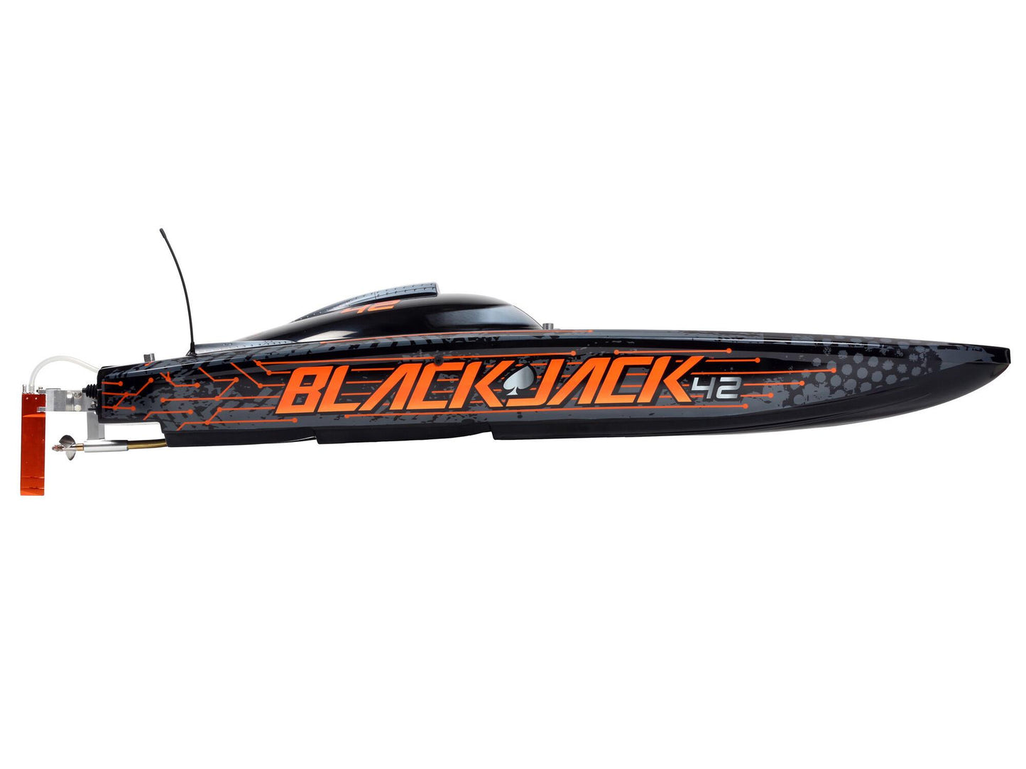 Blackjack 42" 8S Brushless Catamaran RTR: Black/Orange