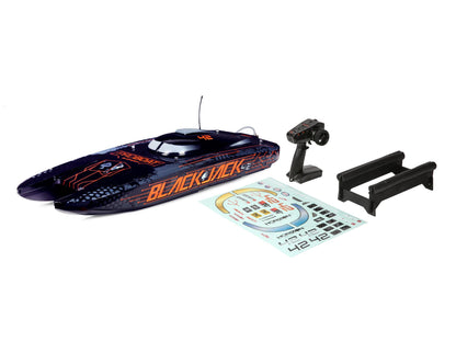 Blackjack 42" 8S Brushless Catamaran RTR: Black/Orange