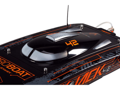 Blackjack 42" 8S Brushless Catamaran RTR: Black/Orange