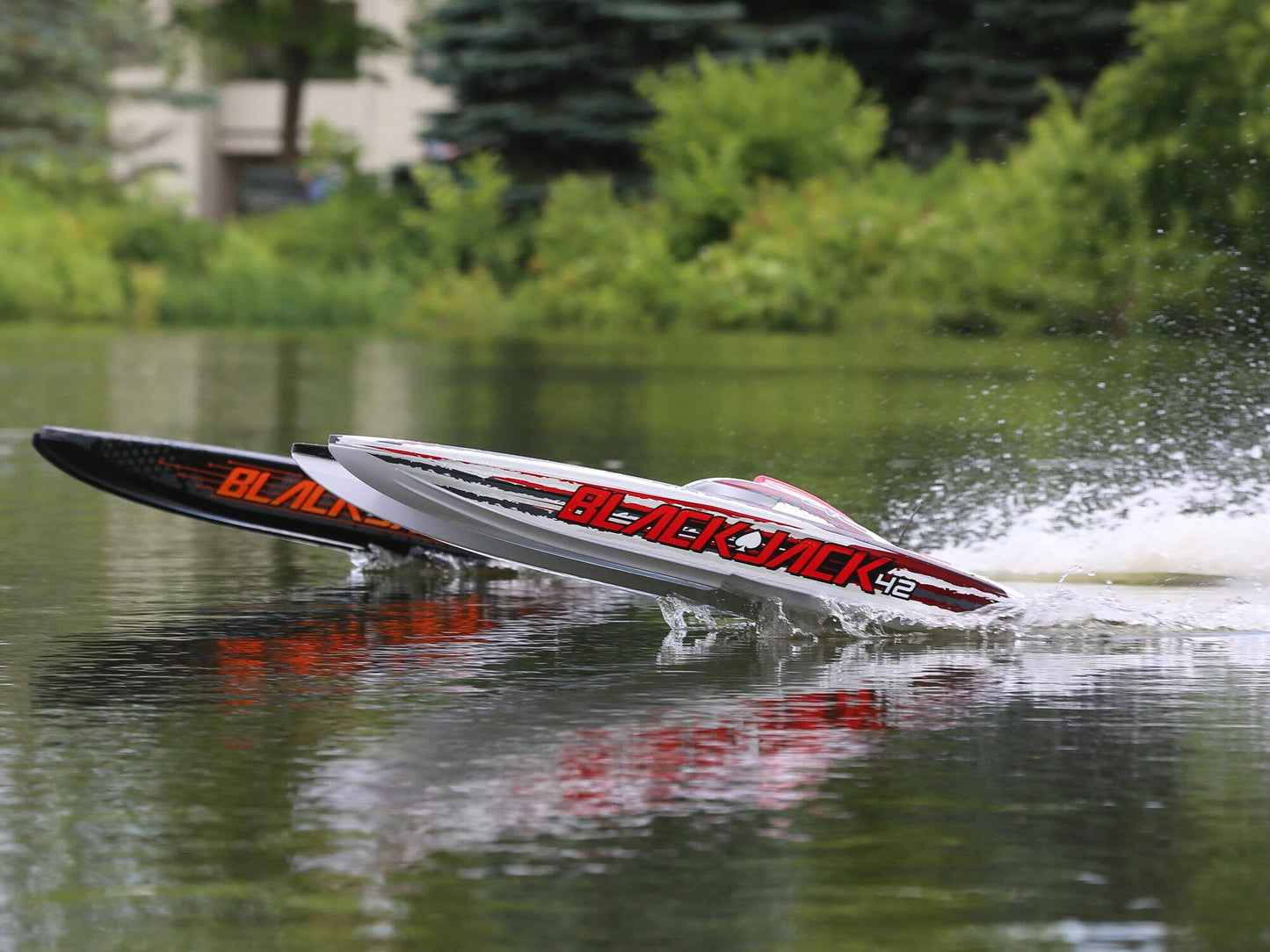 Blackjack 42" 8S Brushless Catamaran RTR: Black/Orange