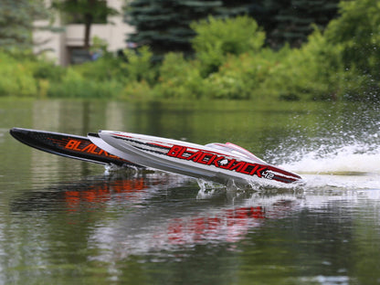 Blackjack 42" 8S Brushless Catamaran RTR: Black/Orange