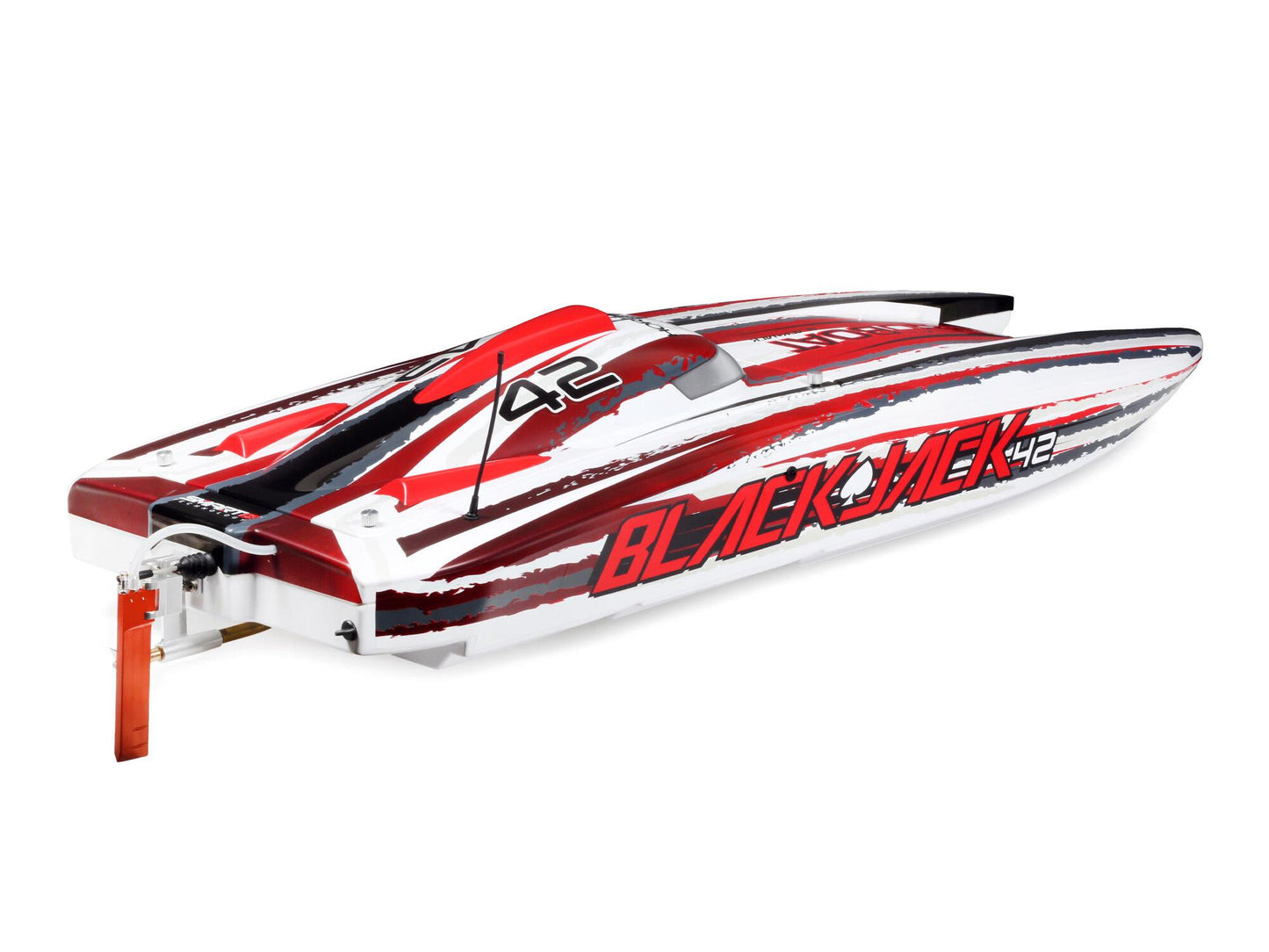 Blackjack 42" 8S Brushless Catamaran RTR: White/Red