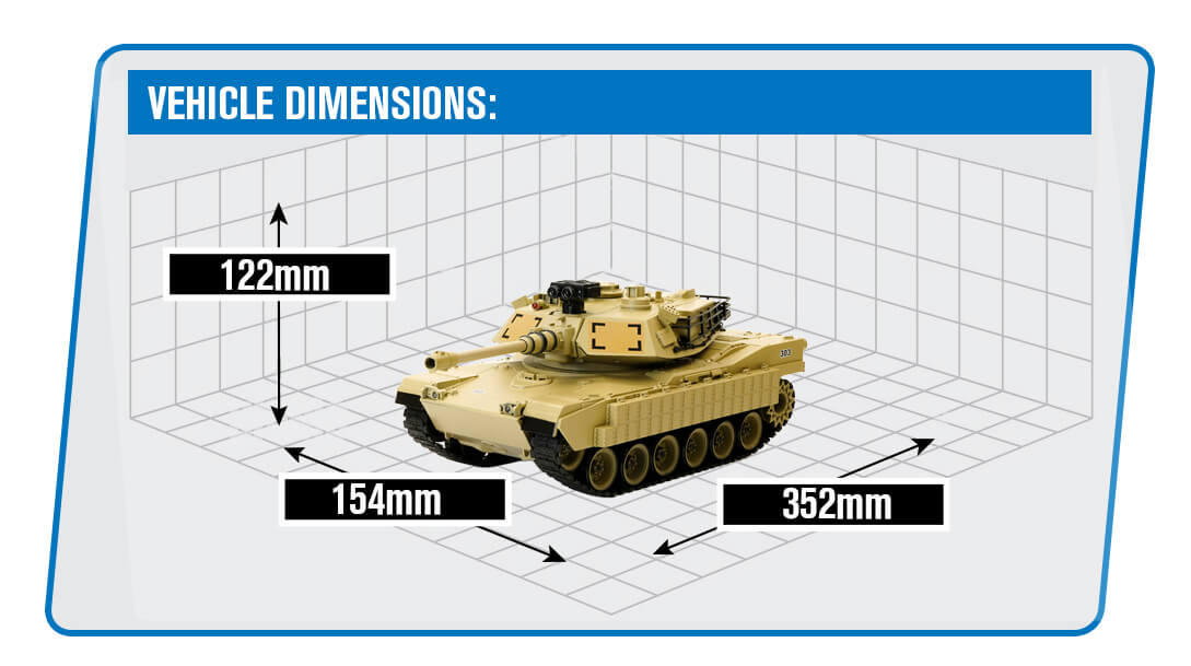 BROTHER TANK RC TANK 1:18 USA M1A2 DESERT STORM