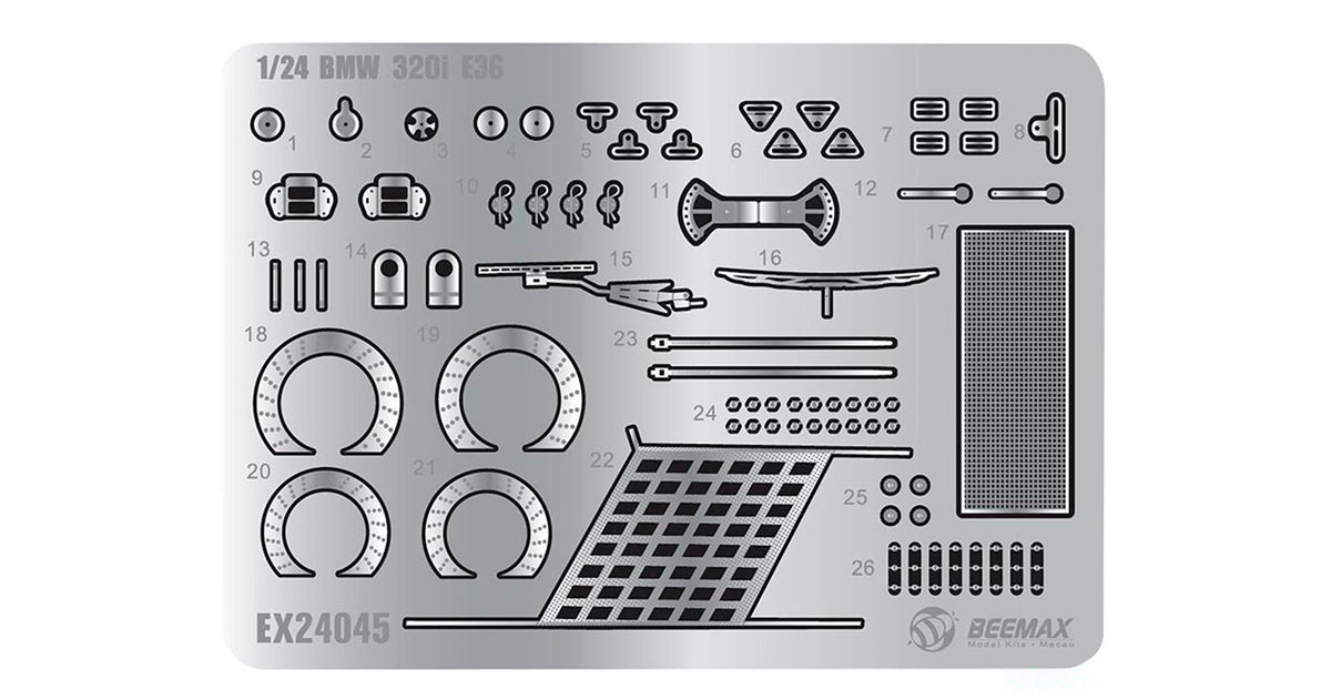 Etching Detail Parts: BMW 320 Fina BTCC 96 Winner