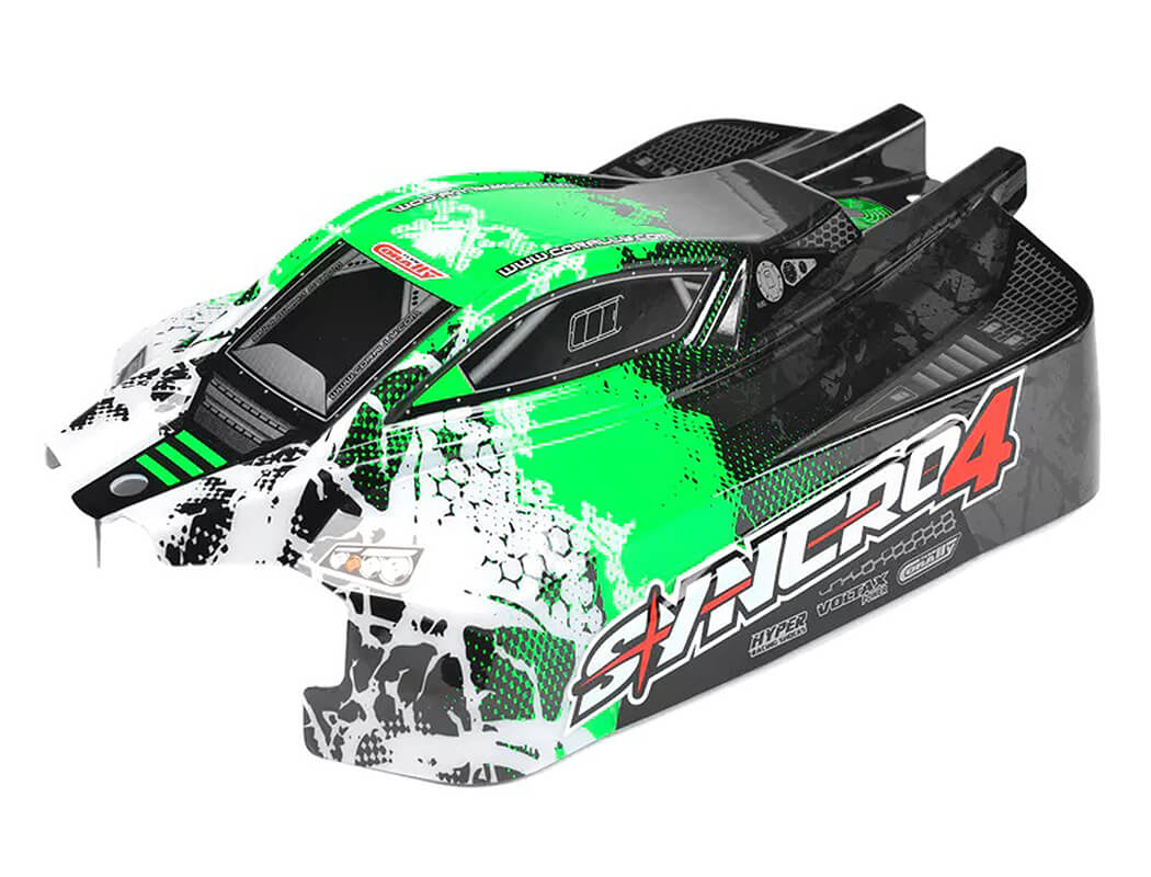 TEAM CORALLY POLYCARBONATE PAINTED BODY SYNCRO 4 GREEN