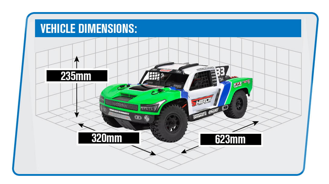 CORALLY SHIROI XP6 BRUSHLESS SHORT COURSE TRUCK RTR - GREEN