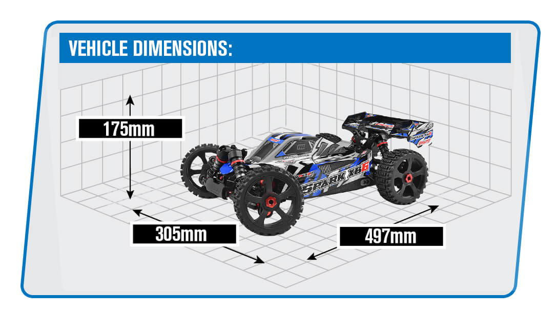 CORALLY SPARK XB6 6S BRUSHLESS BASHER BUGGY RTR - BLUE