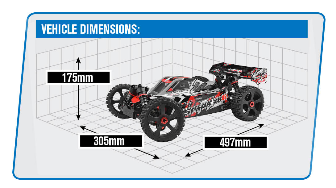 CORALLY SPARK XB6 6S BRUSHLESS BASHER BUGGY RTR - RED