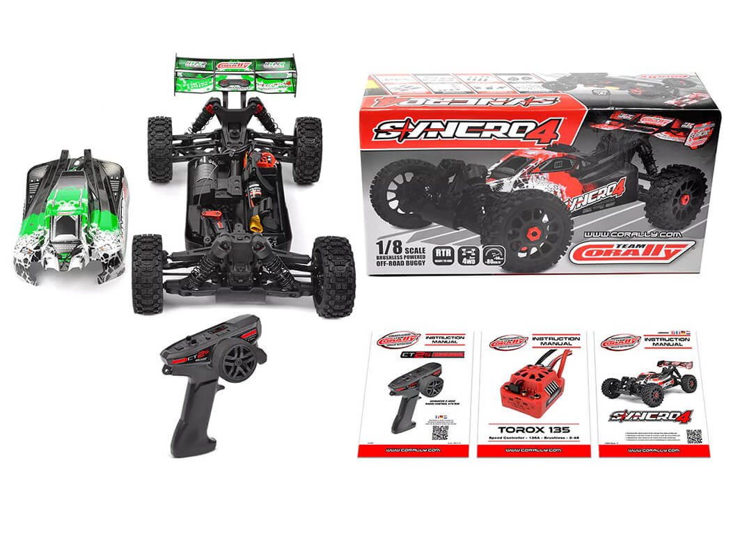 CORALLY SYNCRO-4 BRUSHLESS 4S 4WD BASHER BUGGY RTR - GREEN