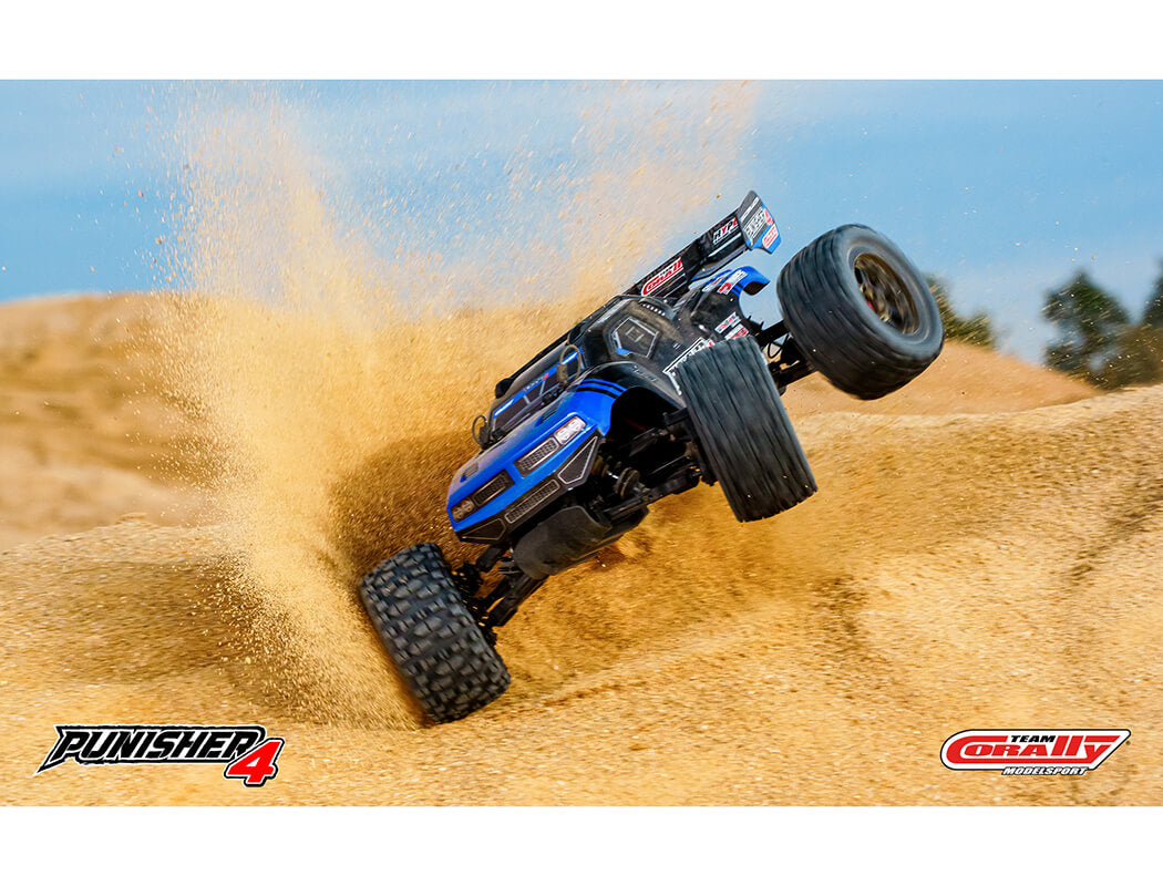 CORALLY PUNISHER 4 BRUSHLESS 4S BASHER TRUCK RTR - BLUE