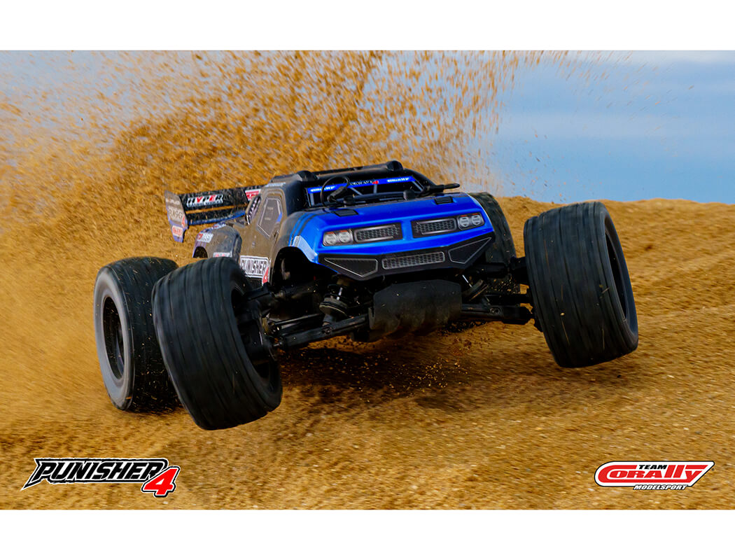CORALLY PUNISHER 4 BRUSHLESS 4S BASHER TRUCK RTR - BLUE