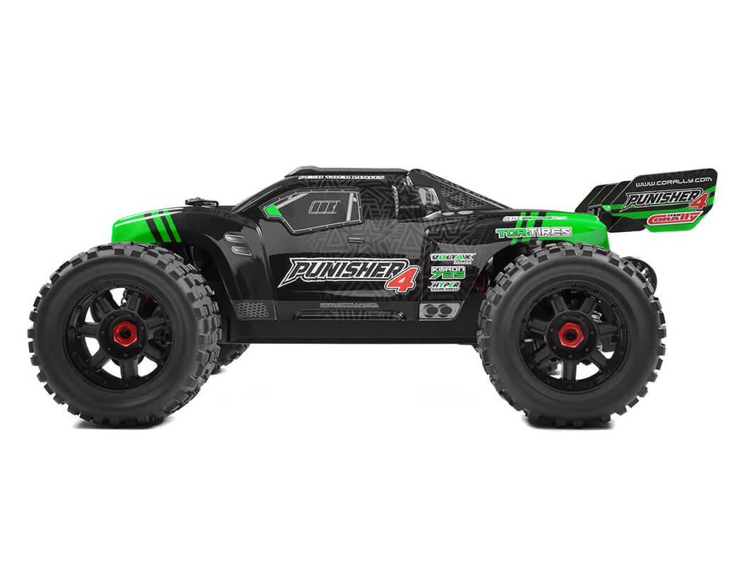 CORALLY PUNISHER 4 BRUSHLESS 4S BASHER TRUCK RTR - GREEN