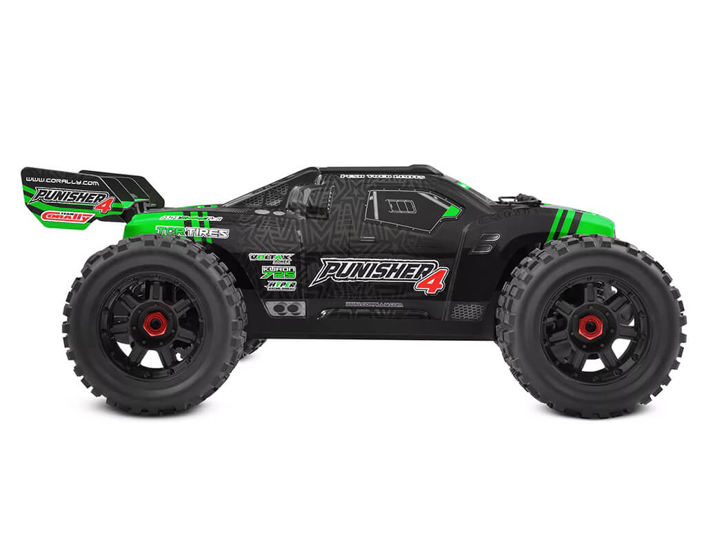CORALLY PUNISHER 4 BRUSHLESS 4S BASHER TRUCK RTR - GREEN