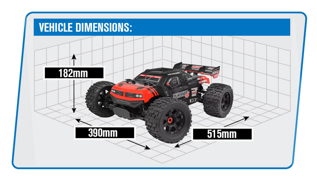 CORALLY PUNISHER 4 BRUSHLESS 4S BASHER TRUCK RTR - RED