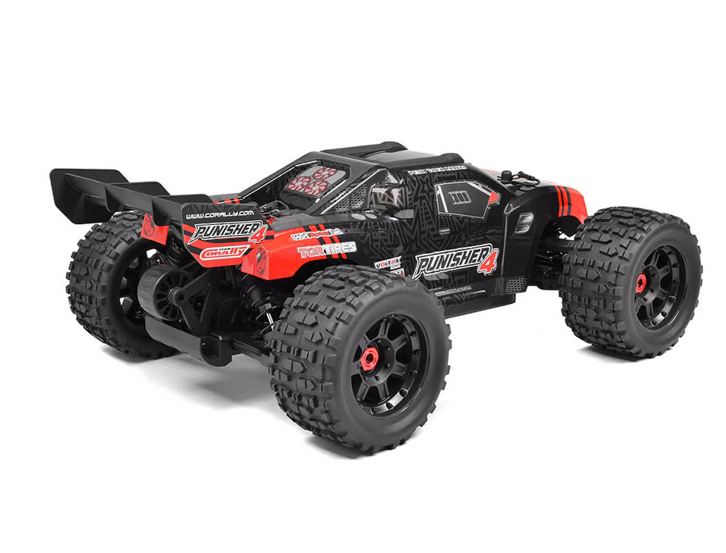 CORALLY PUNISHER 4 BRUSHLESS 4S BASHER TRUCK RTR - RED