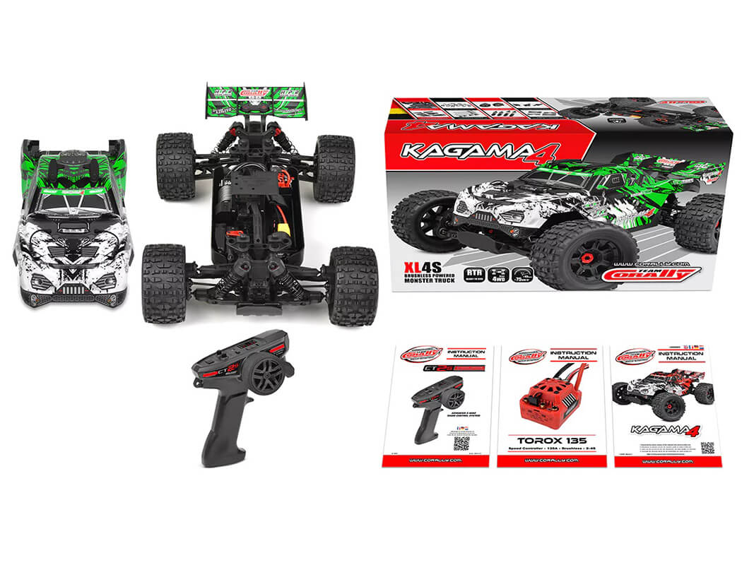 CORALLY KAGAMA-4 BRUSHLESS 4S BASHER TRUCK RTR - GREEN