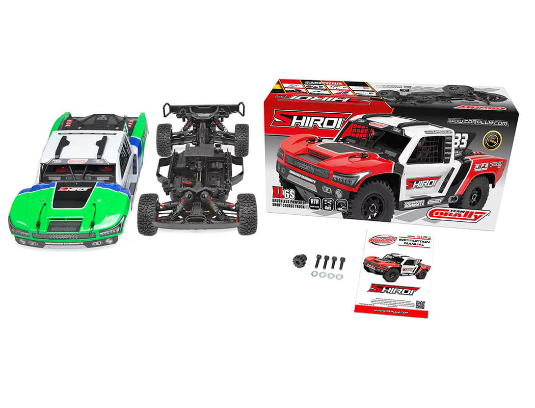 CORALLY SHIROI XP6 ROLLER SHORT COURSE TRUCK RTR - GREEN