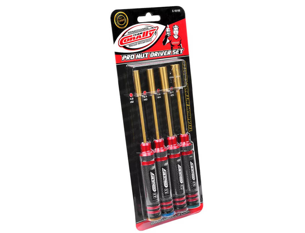 CORALLY PRO NUT DRIVER SET TI NI COATED 4.0/5.5/7.0/8.0MM