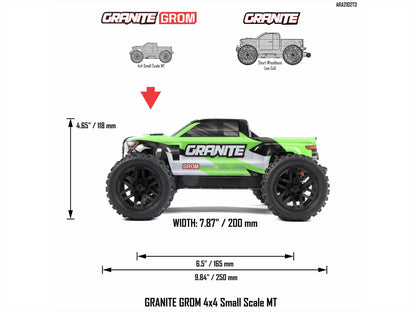 1/18 GRANITE GROM MEGA 4X4 MT with Battery & Charger Green