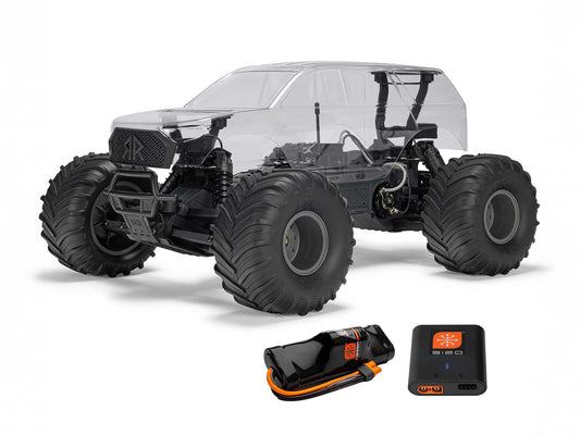 1/10 GORGON 2WD RTA Kit Brushed Monster Truck (Battery & Cha