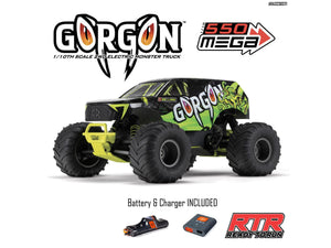 1/10 GORGON MEGA 550 2WD MT with Battery & Charger Yellow