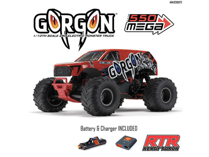 1/10 GORGON MEGA 550 2WD MT with Battery & Charger Red