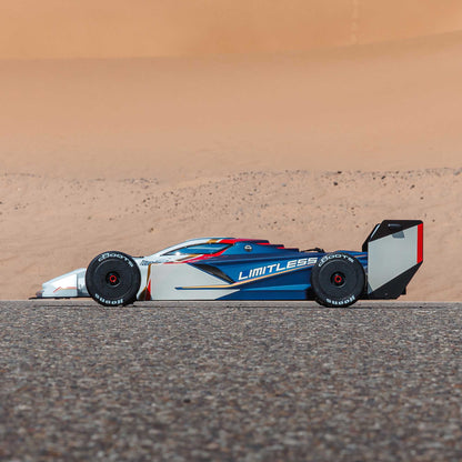 ** PREORDER 05-10-2025 ** 1/7 LIMITLESS 8S AVC 4X4 RTR BLX Street Speed, SPEED MACHINE White/Blue C-ARA7816T2