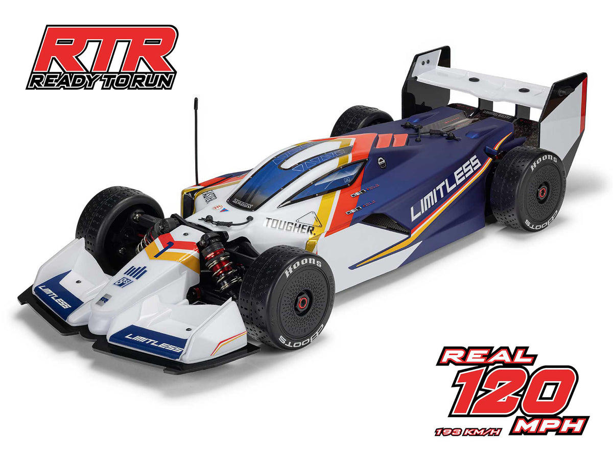 1/7 LIMITLESS 120 8S AVC 4X4 RTR Street Speed, White/Blue
