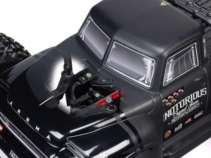 1/8 NOTORIOUS 6S V6 4X4 BLX Stunt Truck RTR Black