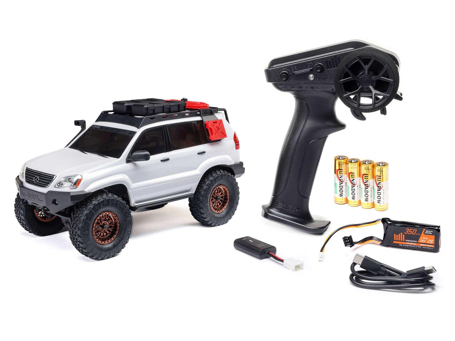 1/24 SCX24 Lexus GX 470 4WD Rock Crawler RTR White