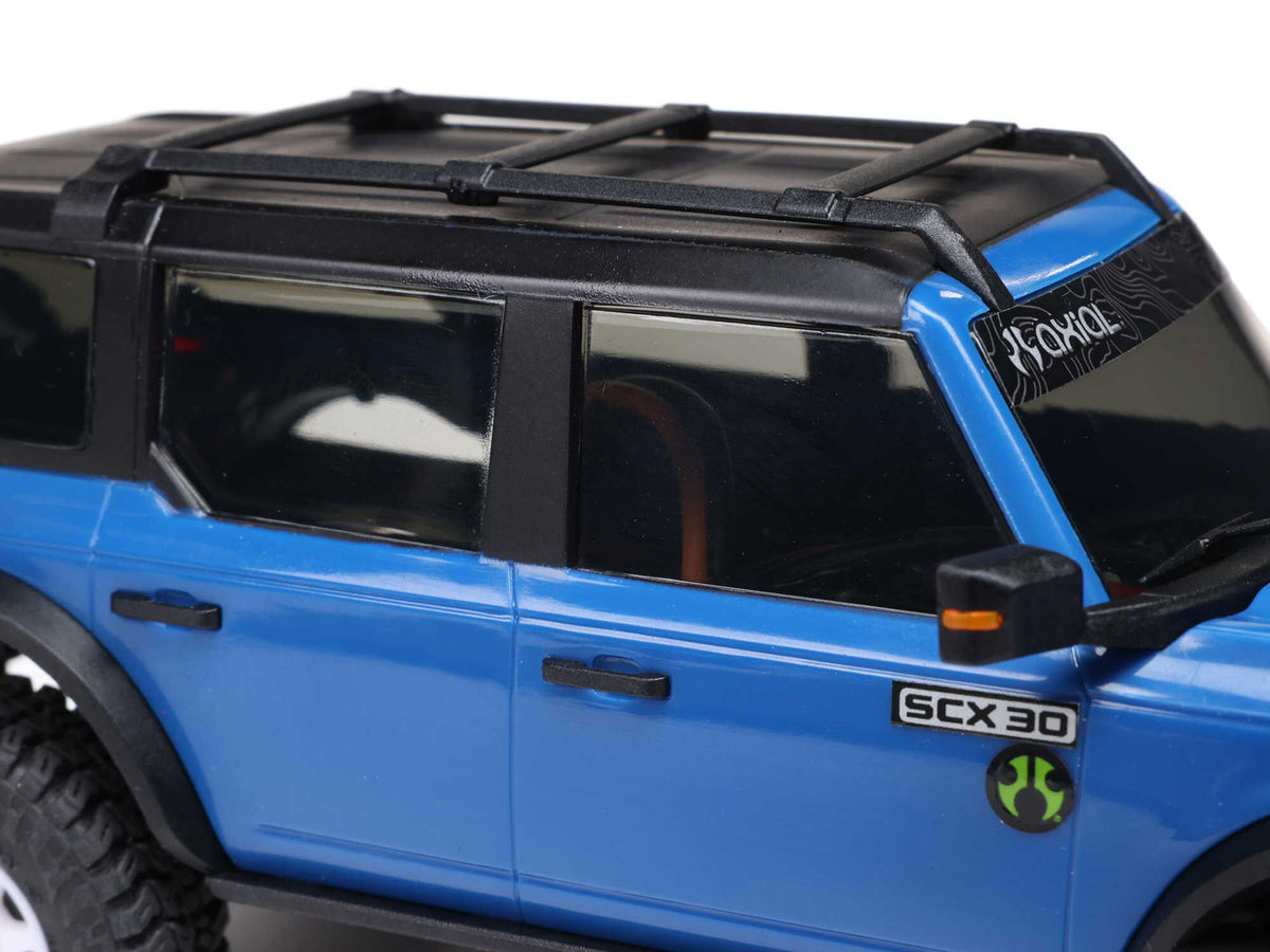 1/30 SCX30 Ford Bronco 4X4 RTR Rock Crawler Blue