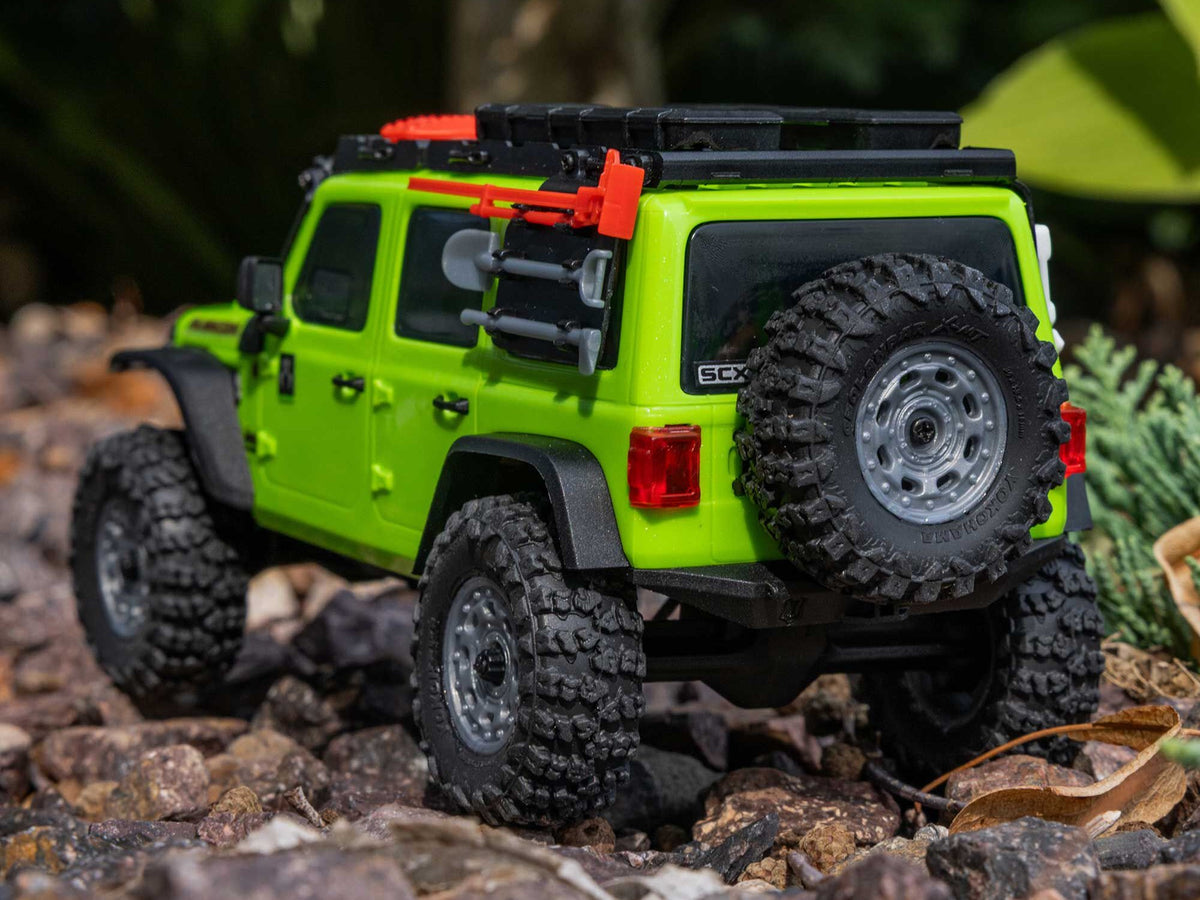 1/30 SCX30 Jeep Wrangler JLU 4X4 RTR Rock Crawler Green