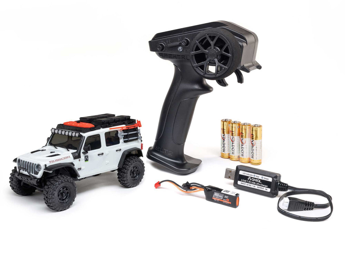1/30 SCX30 Jeep Wrangler JLU 4X4 RTRRock Crawler White