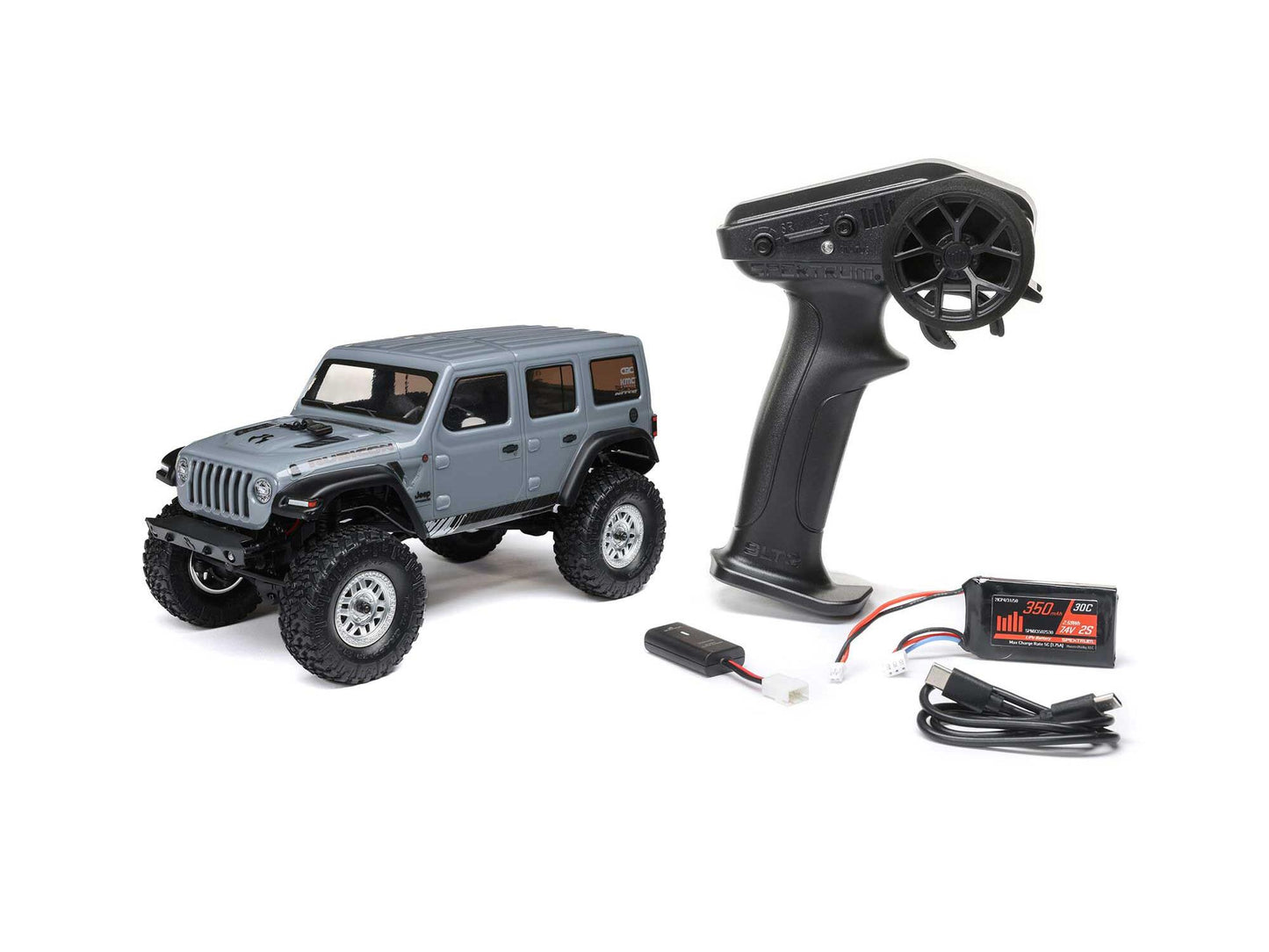 1/24 SCX24 Jeep Wrangler JLU 4WD Rock Crawler RTR Grey