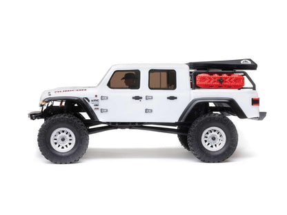 1/24 SCX24 Jeep JT Gladiator 4WD Rock Crawler RTR White