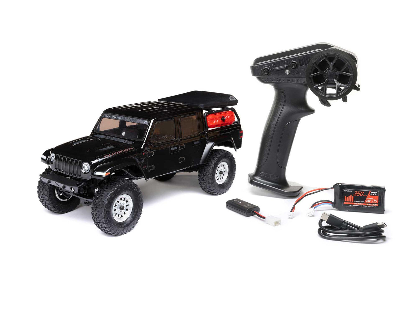 1/24 SCX24 Jeep JT Gladiator 4WD Rock Crawler RTR Black